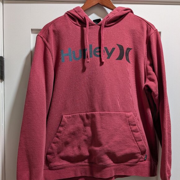 Men's Hurley Hooded Sweatshirt Red - Picture 1 of 5